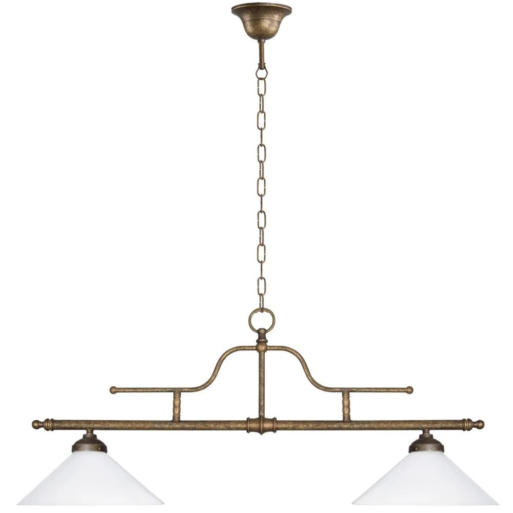 klasicky mediteransky dvojziarovy skleneny luster elegantny antikovany mosadz vintage nastavitelny lampa nad stol osvetlenie zavesenie domcek na balatore obyvacka spalna osvetlenie obciansky.jpg